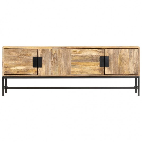 Mueble para TV de madera maciza de mango 140x30x50 cm M 4