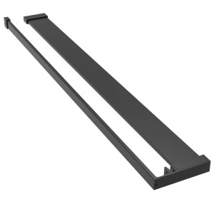Estante para pared de ducha aluminio negro 90 cm H