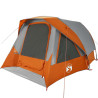 Tenda familiar estilo cabana 6 pessoas imperm. cinza/laranja 3
