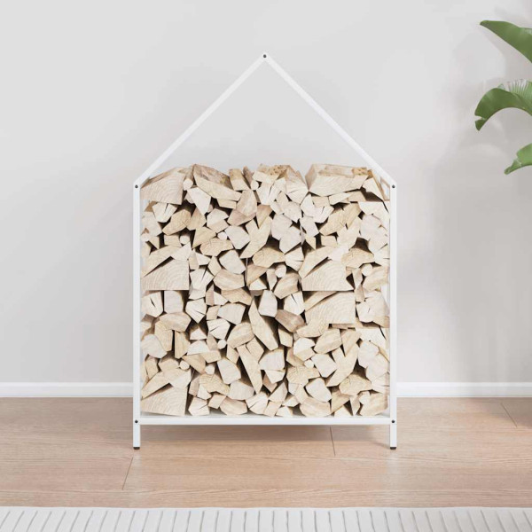 Suporte para lenha 60x25x90 cm aço laminado a frio branco M 3