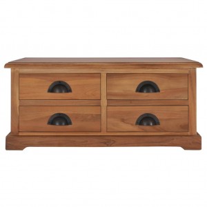 Mesa de centro de madera de teca maciza 68x68x30 cm H