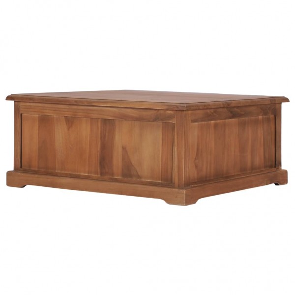 Mesa de centro de madera de teca maciza 68x68x30 cm M 5