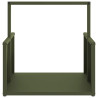 Leñero verde oliva 40x40x40 cm Acero laminado en frío 5