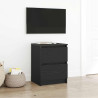 Mueble de TV de madera de ingeniería negro 40x35x54 cm 1