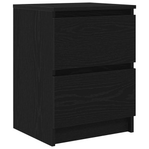 Mueble de TV de madera de ingeniería negro 40x35x54 cm H