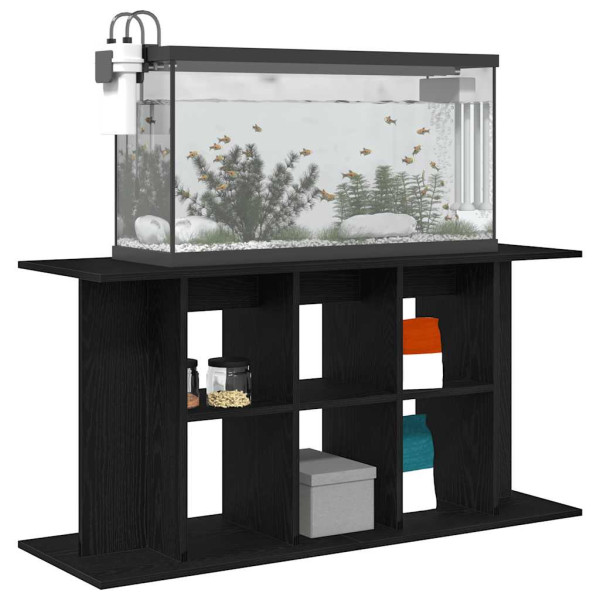 Soporte para acuario de madera de roble negro 120x40x60 cm M 4