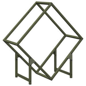 Suporte para lenha aço laminado a frio verde azeitona H