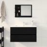Espejo de baño de madera de roble negro 60x10.5x45 cm 3