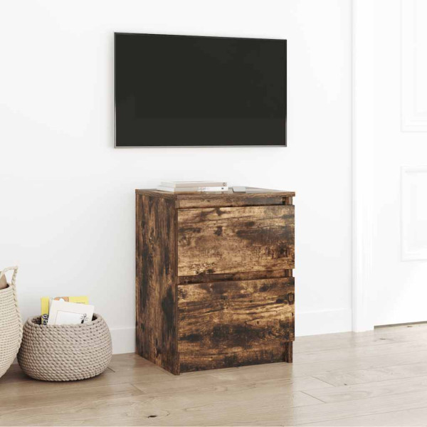 Mueble de TV de roble ahumado 40x35x54 cm Madera de ingeniería D