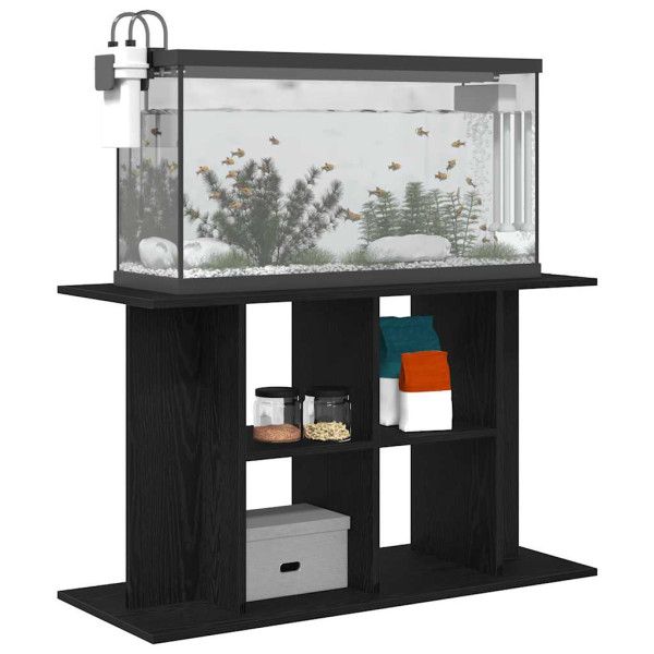 Soporte para acuario de madera de roble negro 100x40x60 cm M 4