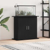 Soporte para acuario de madera de roble negro 81x36x73 cm 1