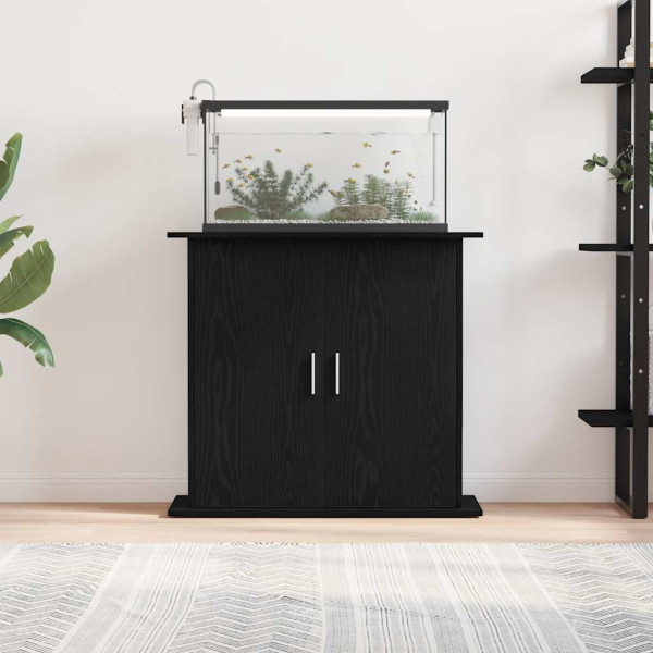 Soporte para acuario de madera de roble negro 81x36x73 cm M 3