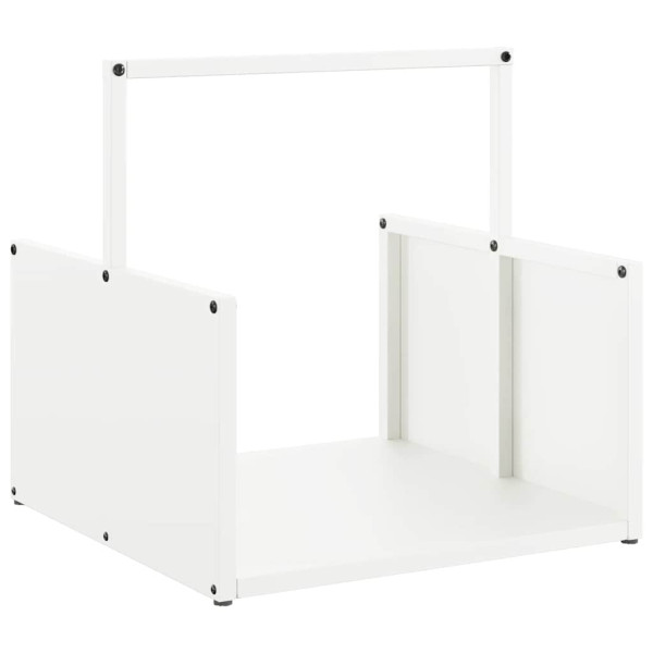Suporte para lenha 40x40x40 cm aço laminado a frio branco M 2