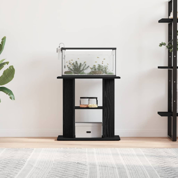 Soporte para acuario de madera de roble negro 60x30x60 cm M 3