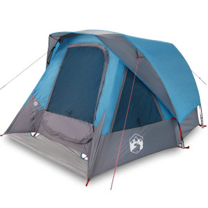 Tenda familiar estilo cabana para 6 pessoas impermeável azul H