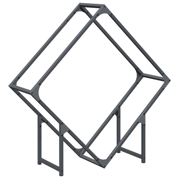 Suporte para lenha 80x25x80 cm aço laminado a frio antracite M 2