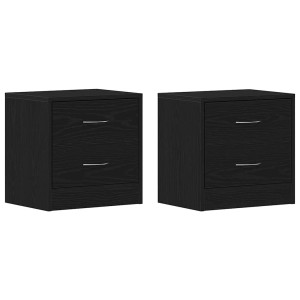 Mesas de cabeceira 2 pcs 40x30x40 cm carvalho preto H
