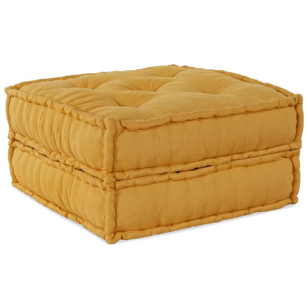 Puf modular de tela amarillo 70x70x36 D
