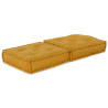 Pufe modular amarelo de tecido 70x70x36 3