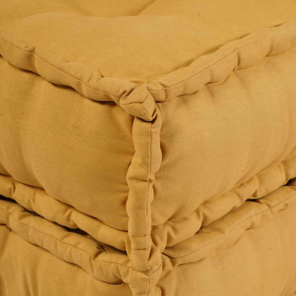 Puf modular de tela amarillo 70x70x36 M 5