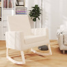 Silla mecedora de tela crema 1