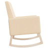 Silla mecedora de tela crema 4