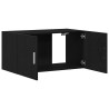 Armario de pared de madera ingeniería roble negro 80x39x40 cm 5