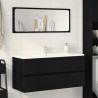 Mueble para lavabo roble negro 100x38.5x45 cm madera ingeniería 1