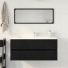 Mueble para lavabo roble negro 100x38.5x45 cm madera ingeniería 3