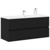 Mueble para lavabo roble negro 100x38.5x45 cm madera ingeniería 4