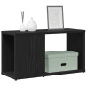 Mueble de TV de madera de roble negro 60x24x32 cm 4