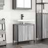 Mueble de baño con lavabo gris Sonoma 60x34.5x60 cm 1