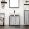 Mueble de baño con lavabo gris Sonoma 60x34.5x60 cm 3
