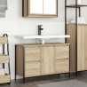 Mueble de lavabo con cajones roble Sonoma 90x34.5x60 cm 1