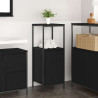 Mueble de baño con estantes roble negro 36x35x95 cm 1