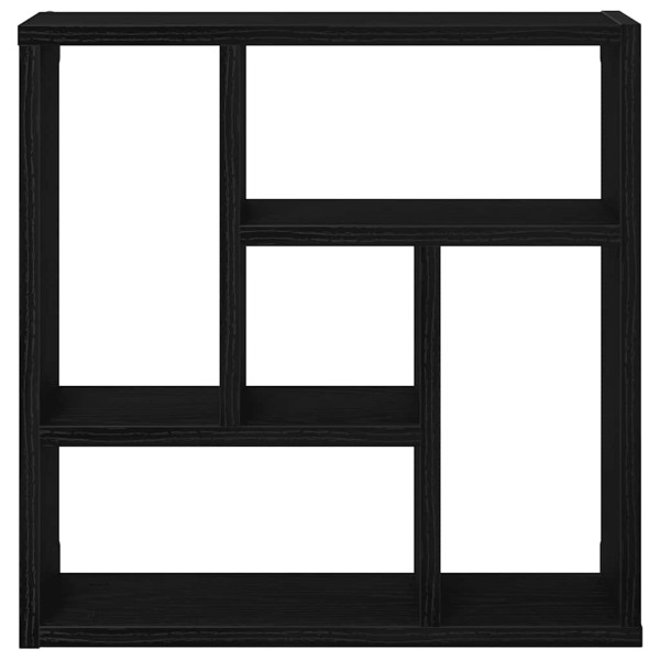 Estante de pared  de madera ingeniería roble negro 45x16x45 cm M 5