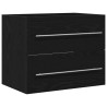 Mueble de baño para lavabo de roble negro 60x38.5x48 cm 2
