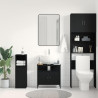 Mueble de baño para lavabo de madera de roble negro 60x30x60 cm 3