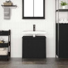 Mueble de baño con lavabo negro 60x34.5x60 cm 3