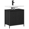 Mueble de baño con lavabo negro 60x34.5x60 cm 4