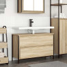 Mueble de baño con lavabo y cajones roble Sonoma 90x34.5x60 cm 1
