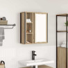 Mueble de baño de pared con espejo roble Sonoma 50x21x60 cm 1