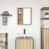 Mueble de baño de pared con espejo roble Sonoma 50x21x60 cm 3
