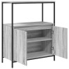Mueble de baño con estantes gris Sonoma 76.5x35x95 cm 5