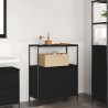 Mueble de baño con estantes roble negro 76.5x35x95 cm 1