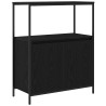 Mueble de baño con estantes roble negro 76.5x35x95 cm 2