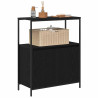 Mueble de baño con estantes roble negro 76.5x35x95 cm 4