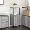 Mueble de baño con estantes gris Sonoma 36x35x95 cm 1