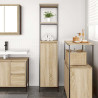 Mueble de baño con estantes roble Sonoma 36x35x165 cm 3
