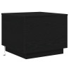 Mesa central com luzes LED de carvalho preto 50x50x40 cm 2